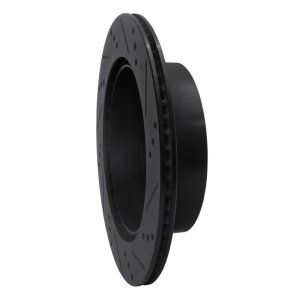 Lexus LS430 Brake Rotor (1) - Rear Left - R1 Concepts - Drilled & Slotted - Black - `01-`06